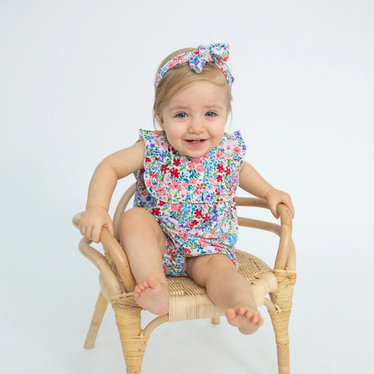 Angel Dear London Floral | Ruffle Top & Bloomer Set