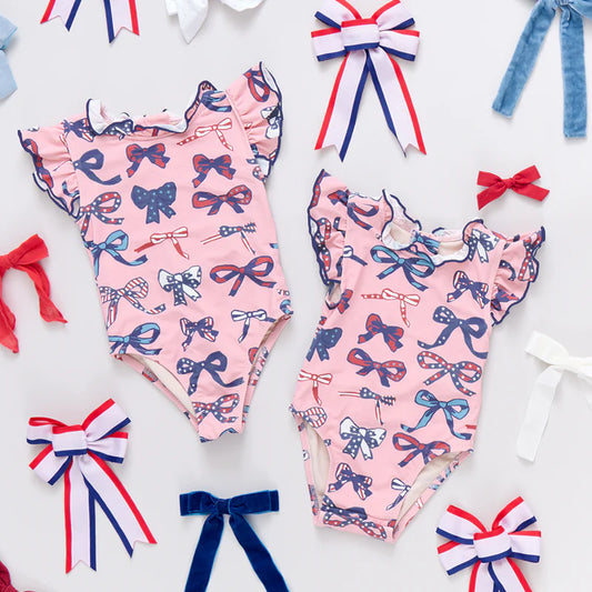 Pink Chicken Pink Patriotic Bows | Jennifer Suit