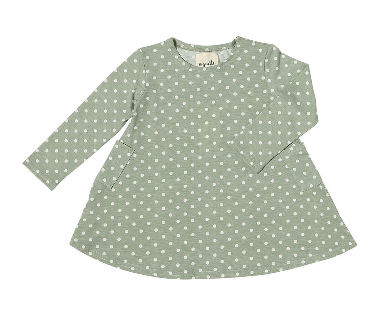 Vignette Sage Polka Dot | Leena Dress