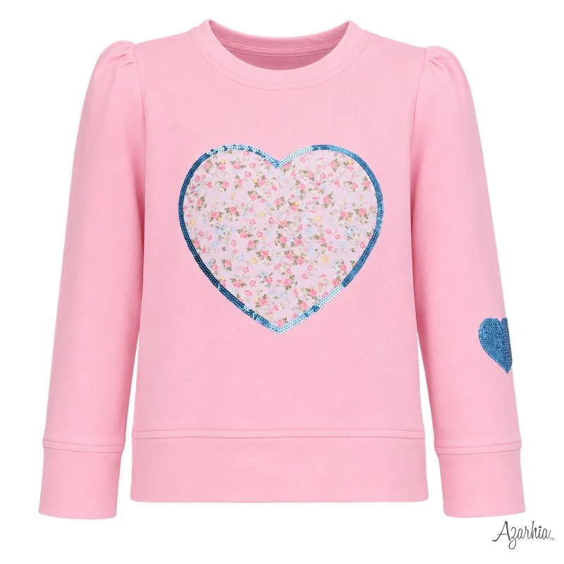 Azarhia Pink | Sequin Applique Stay Sweet Holly Tee
