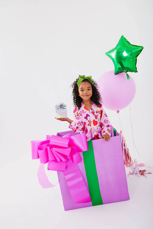 Lola + The Boys Pink Multi | Lola's Christmas Silky Set