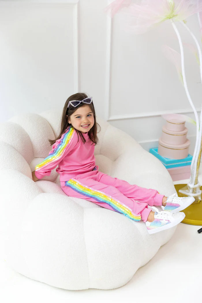 Lola + The Boys Pink Rainbow | Sequin Set