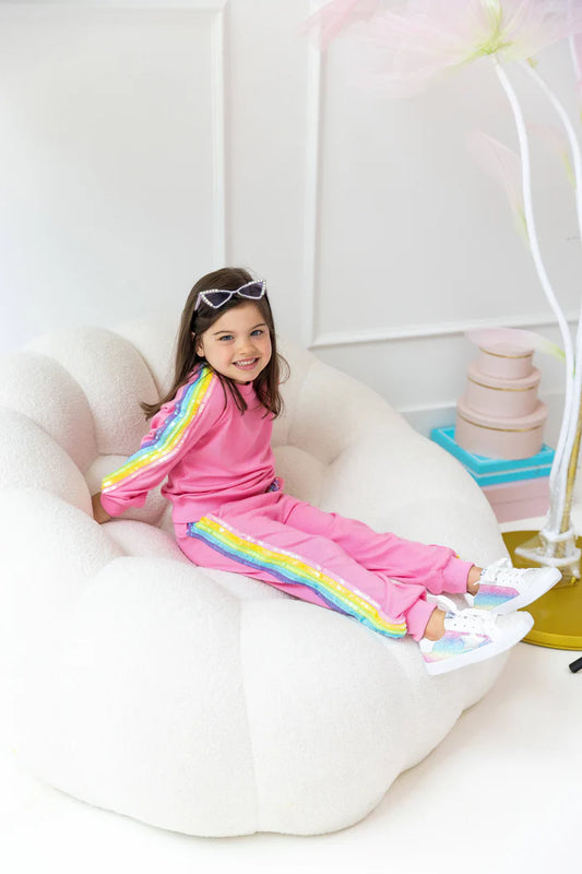 Lola + The Boys Pink Rainbow | Sequin Set