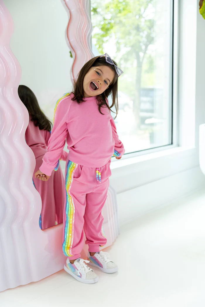 Lola + The Boys Pink Rainbow | Sequin Set