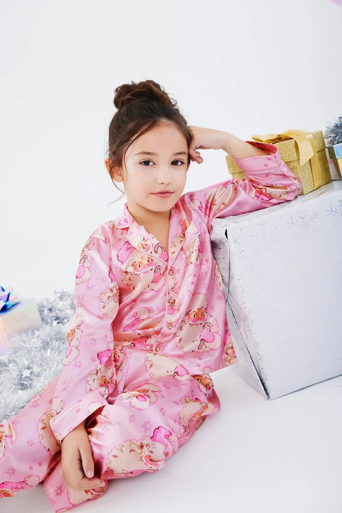 Lola + The Boys Pink | Santa Love Silky Set