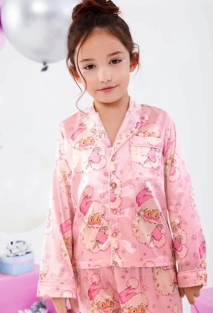Lola + The Boys Pink | Santa Love Silky Set