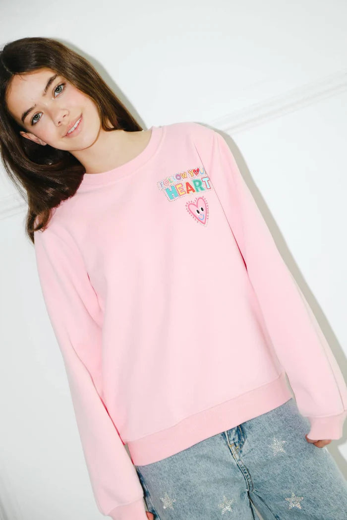 Lola + The Boys Pink | You Are Made of Stars Sweatshirt