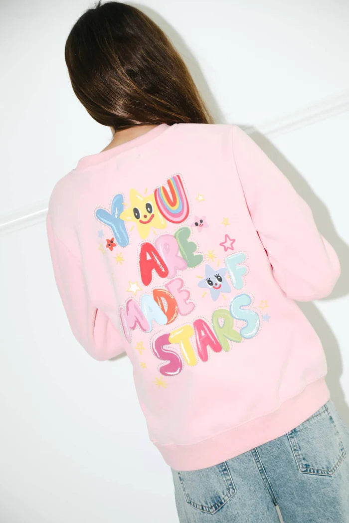 Lola + The Boys Pink | You Are Made of Stars Sweatshirt