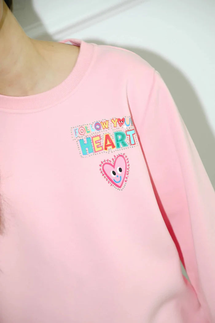 Lola + The Boys Pink | You Are Made of Stars Sweatshirt