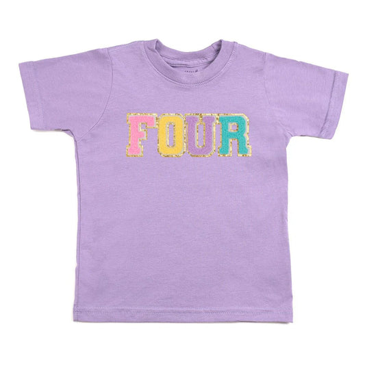 Sweet Wink Lavender | Fourth Birthday Tee