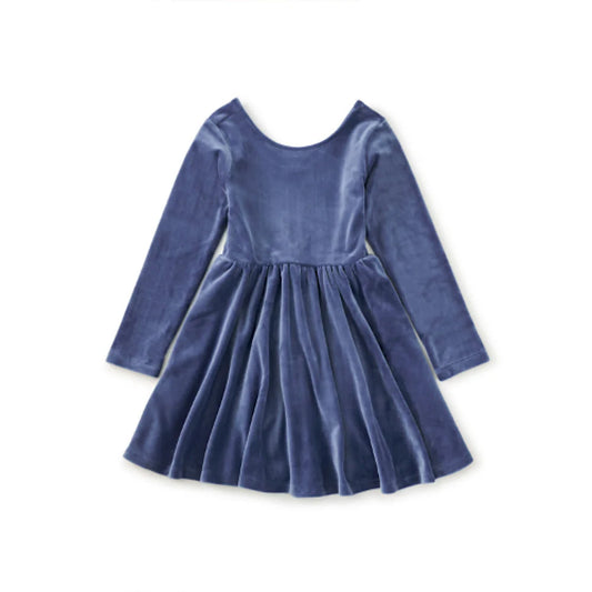 Tea Naval Blue | Velour Ballet Dress
