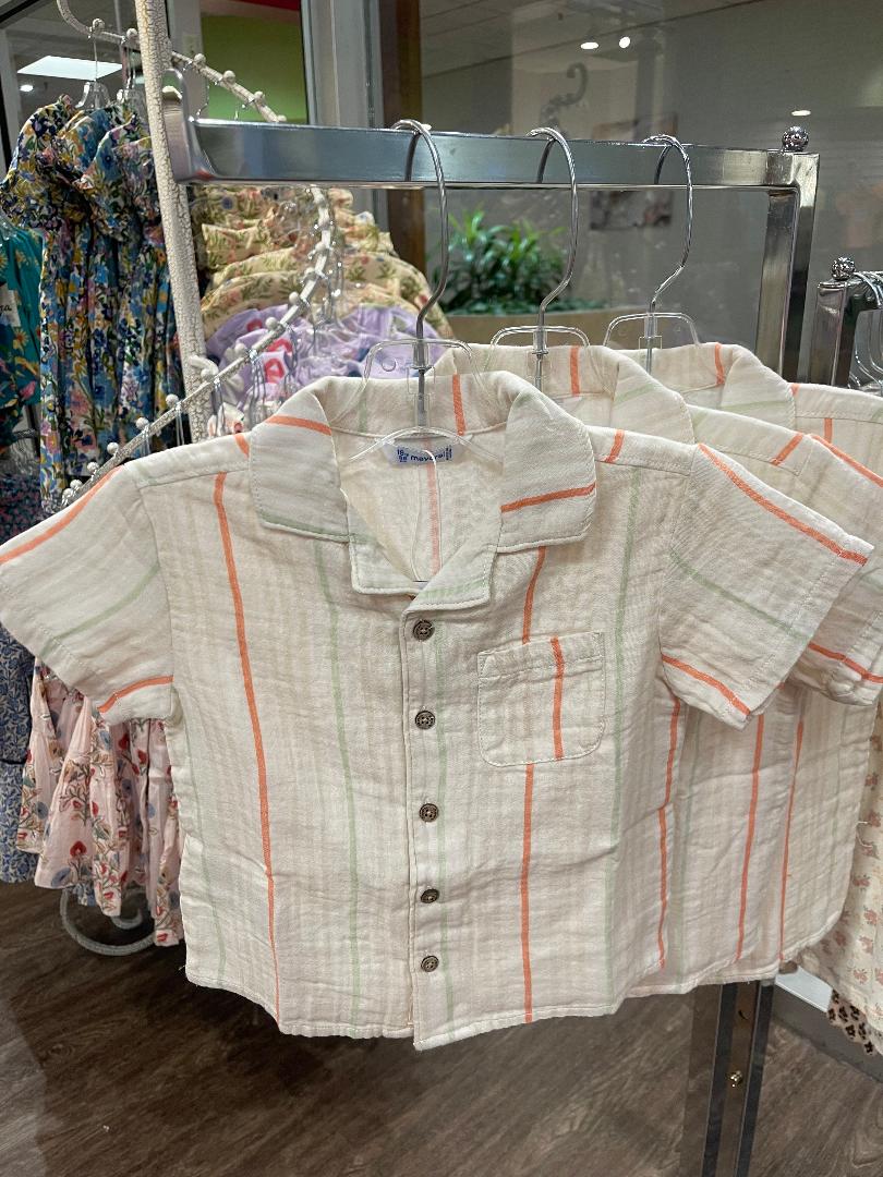 Mayoral Stripes | Short Sleeve Shirt