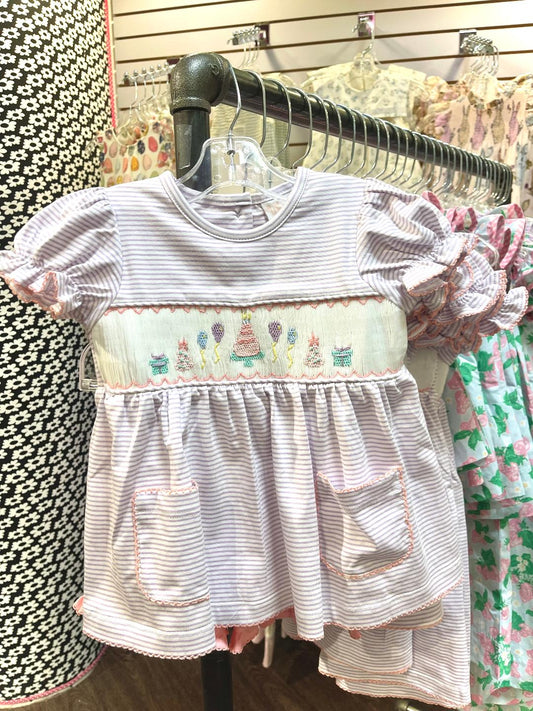 Tea Birthday Bash | Smocked Pocket Short Set