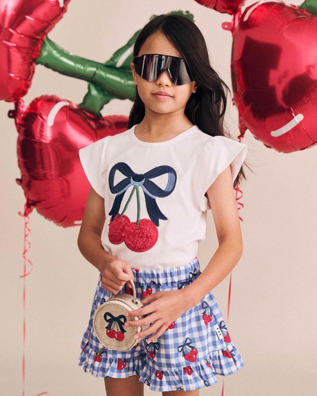 Huxbaby Cherry | Gingham Skort