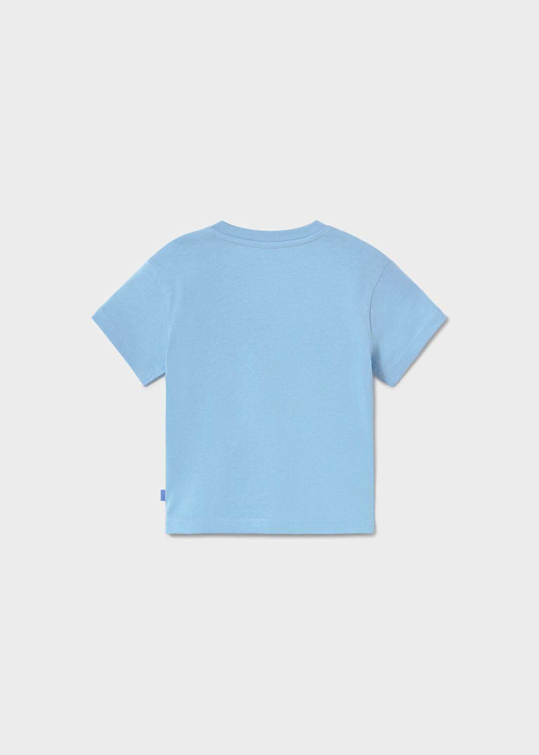 Mayoral Sky Blue | Applique Short Sleeve T-Shirt