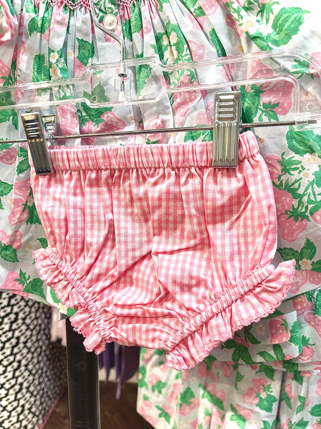 Whimsy Bay Strawberry Patch | Smocked Bloomer Set