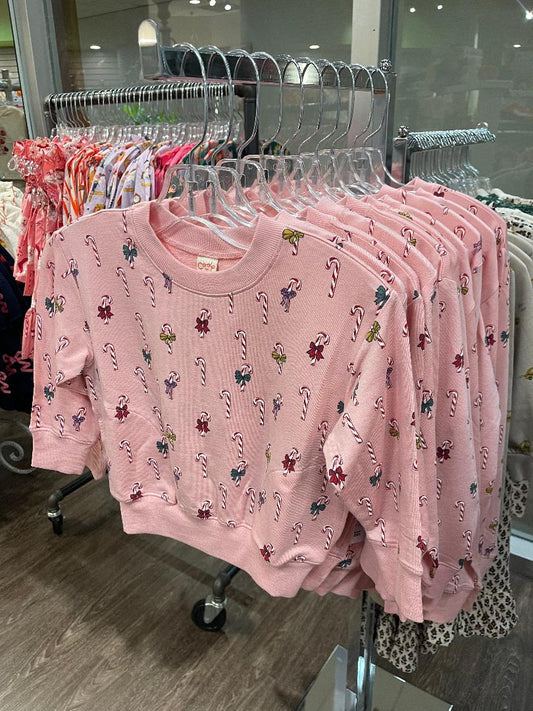Coop Kids x Pink Chicken Mini Candy Cane | Play Sweatshirt