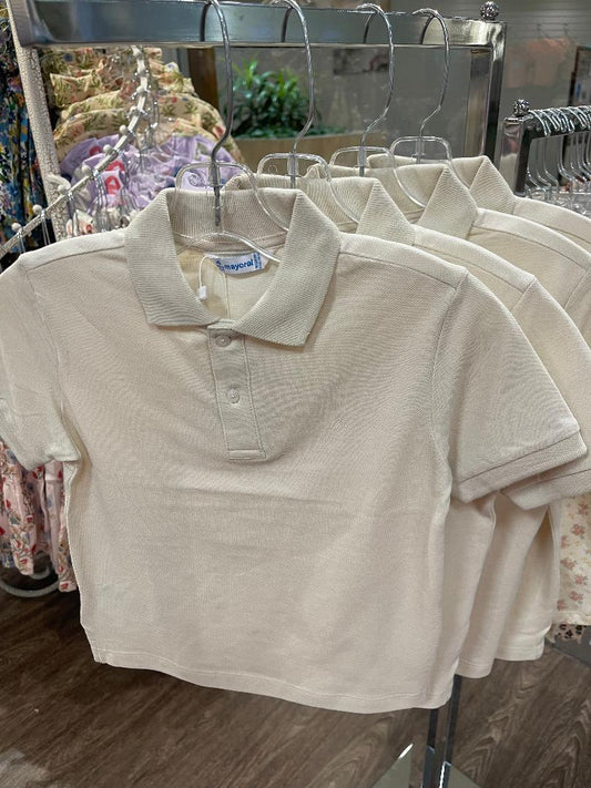 Mayoral Hemp | Basic Short Sleeve Polo Shirt