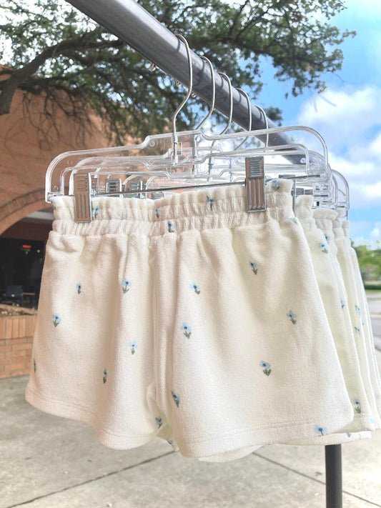 Design History Vanilla Combo | Floral Print Terry Cloth Shorts