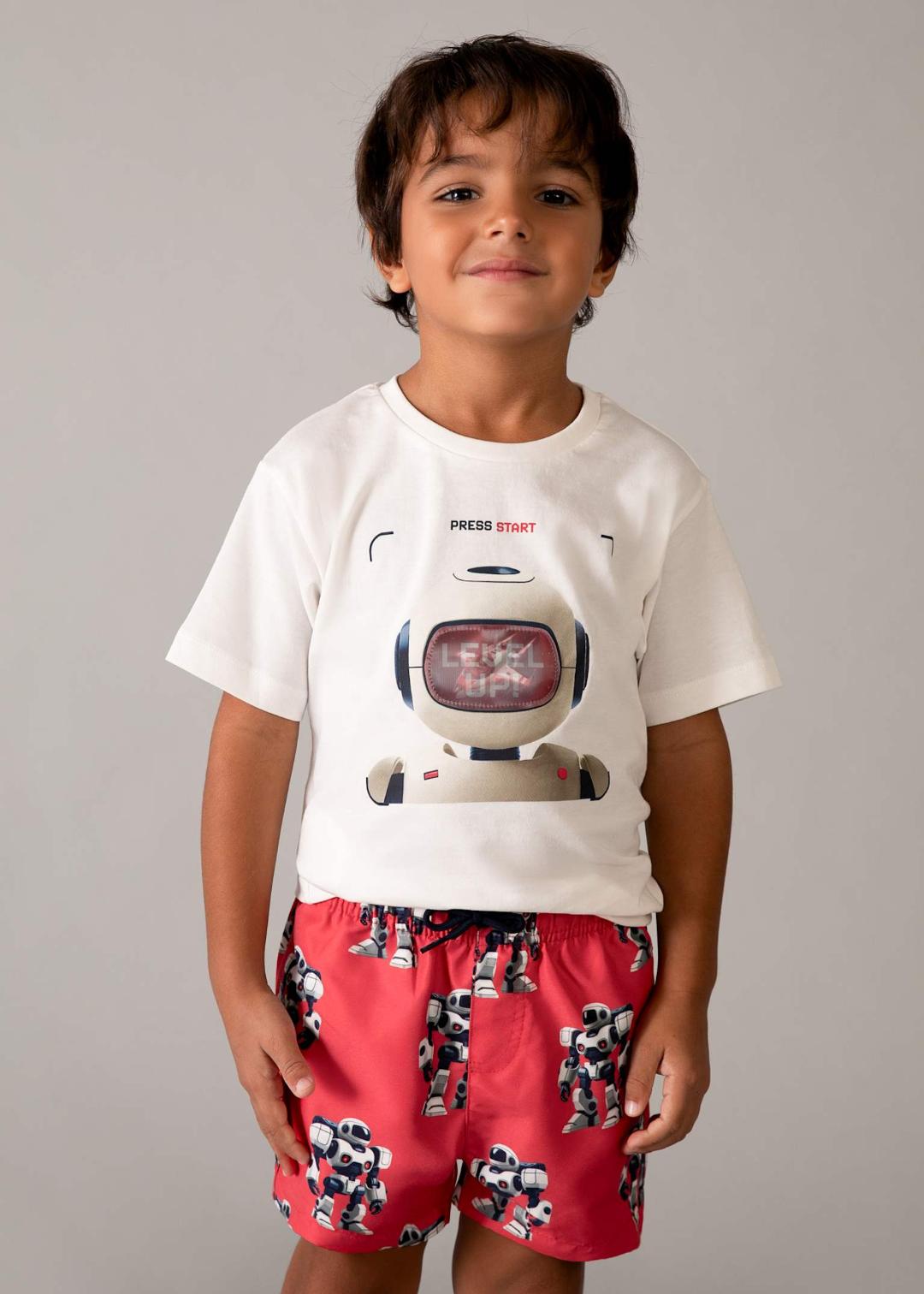 Mayoral Cream | Interactive Graphic Short Sleeve T-Shirt