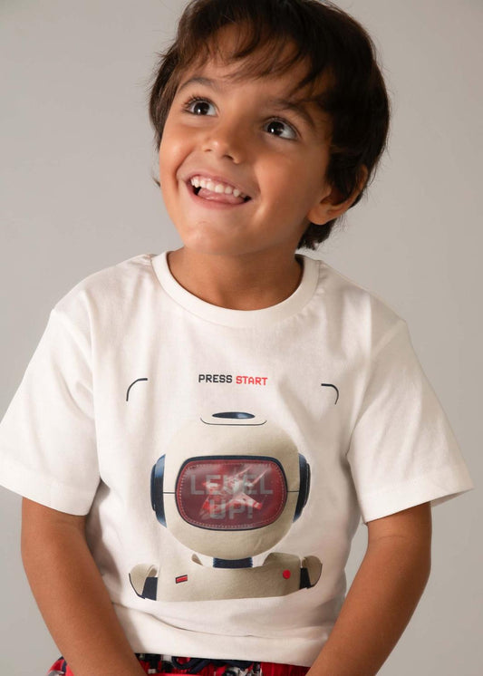 Mayoral Cream | Interactive Graphic Short Sleeve T-Shirt