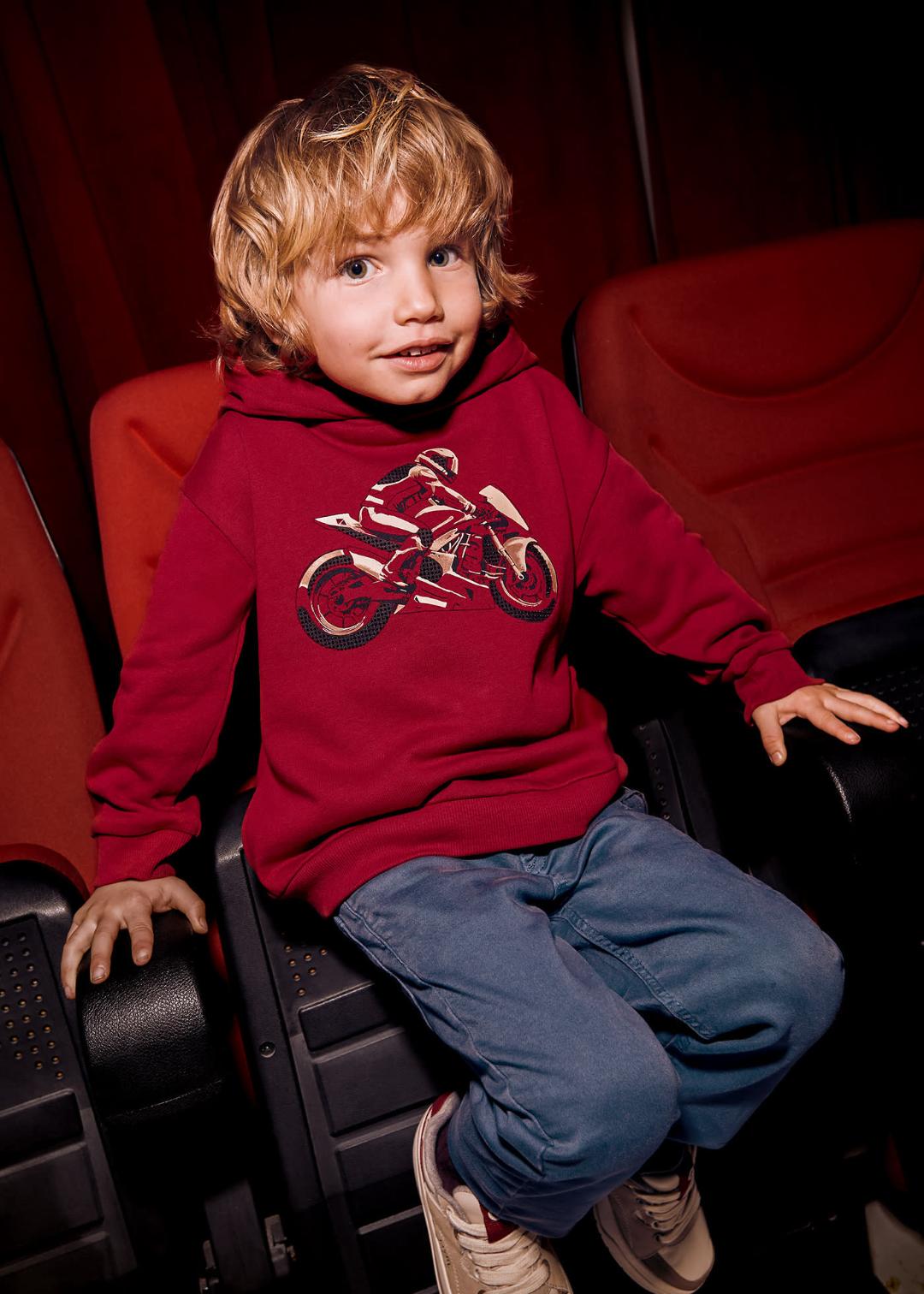 Mayoral Rojo | Embossed Print Pullover