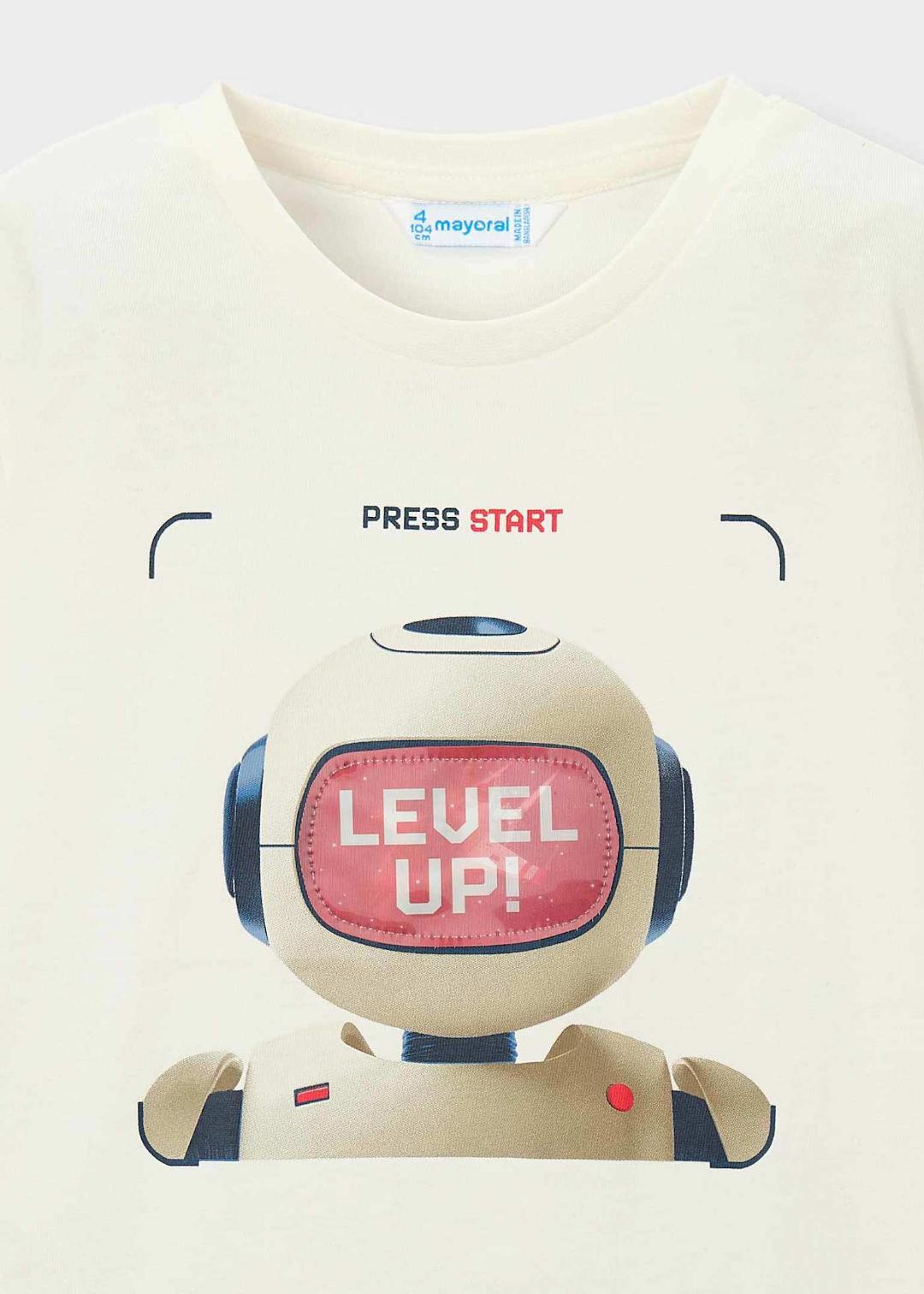 Mayoral Cream | Interactive Graphic Short Sleeve T-Shirt