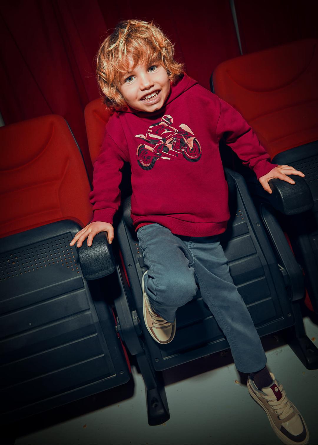 Mayoral Rojo | Embossed Print Pullover