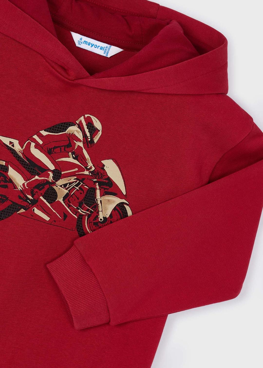 Mayoral Rojo | Embossed Print Pullover