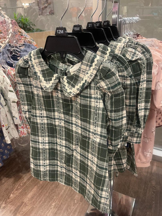 Mabel + Honey Green | Plaid & Pine Dress