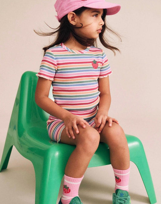 Huxbaby Tutti Frutti | Stripe Rib Tee