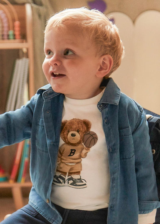 Mayoral Nata | Long Sleeve Bear Shirt