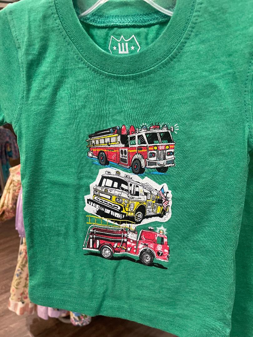 Wes & Willy Clover | Firetrucks Short Sleeve Tee