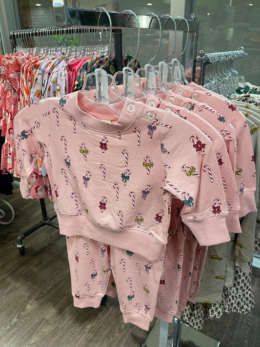 Coop Kids x Pink Chicken Mini Candy Cane | Jax Jogger Set
