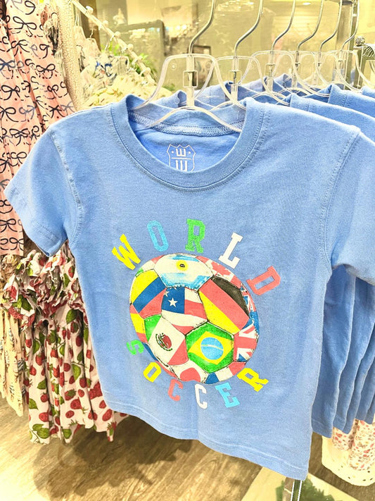 Wes & Willy Sky Blue | World Soccer Short Sleeve Tee