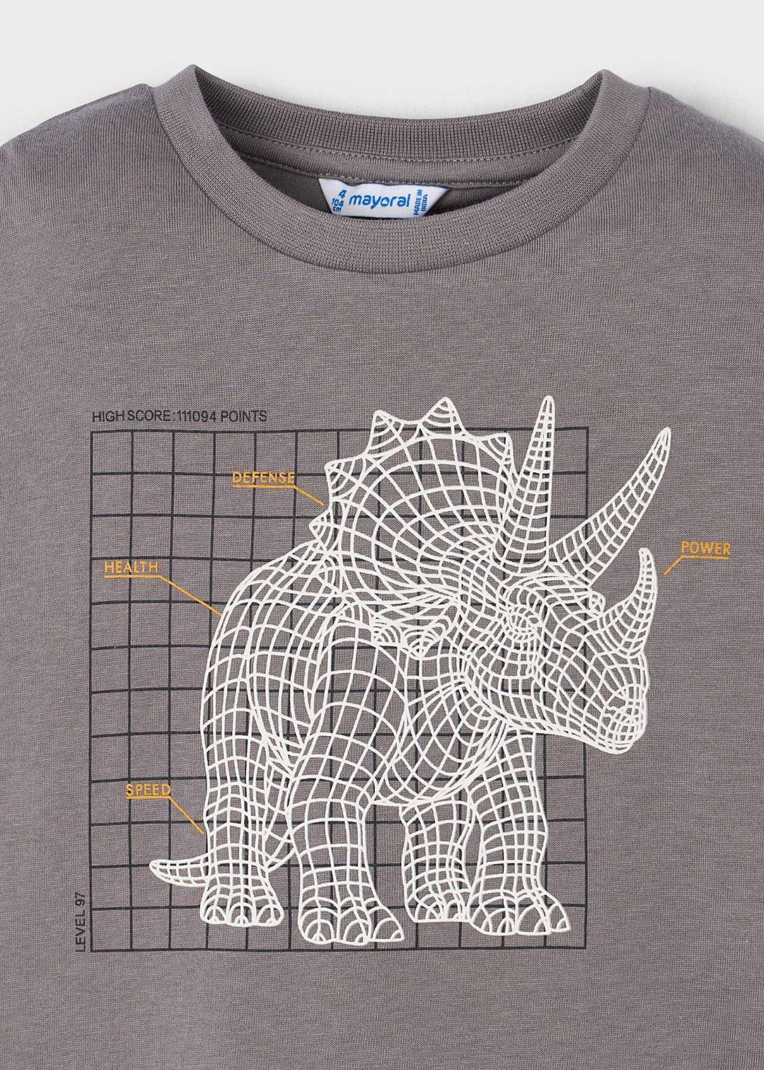 Mayoral Gris | Long Sleeve Glow In The Dark T-Shirt