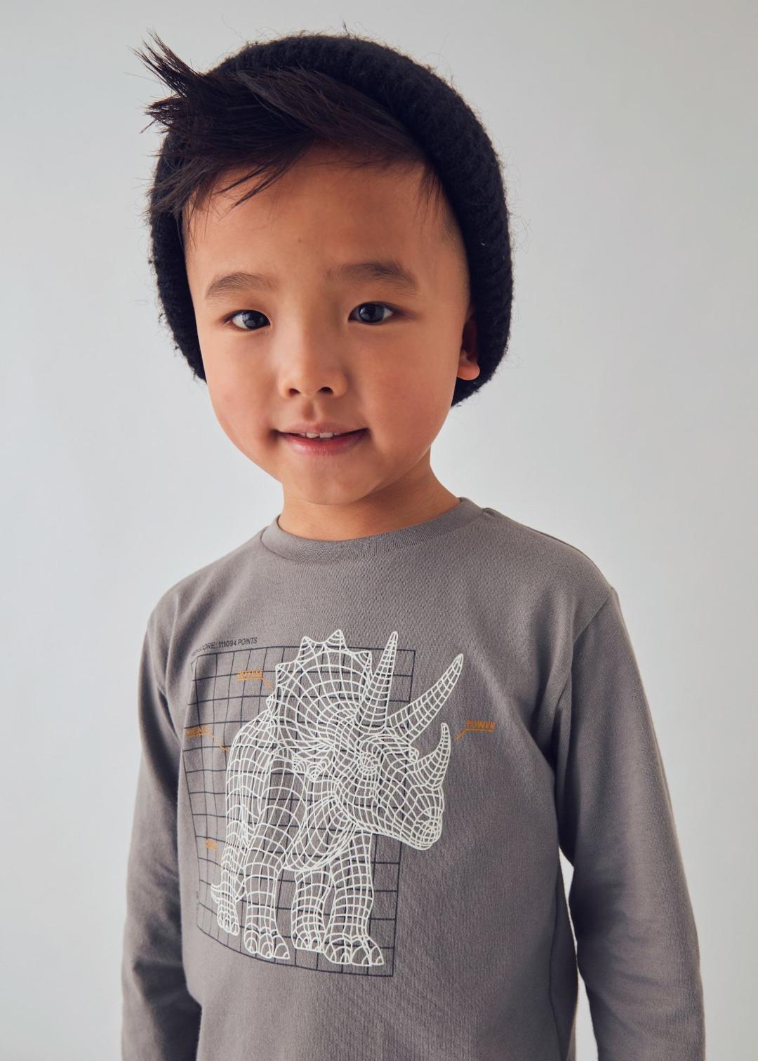Mayoral Gris | Long Sleeve Glow In The Dark T-Shirt