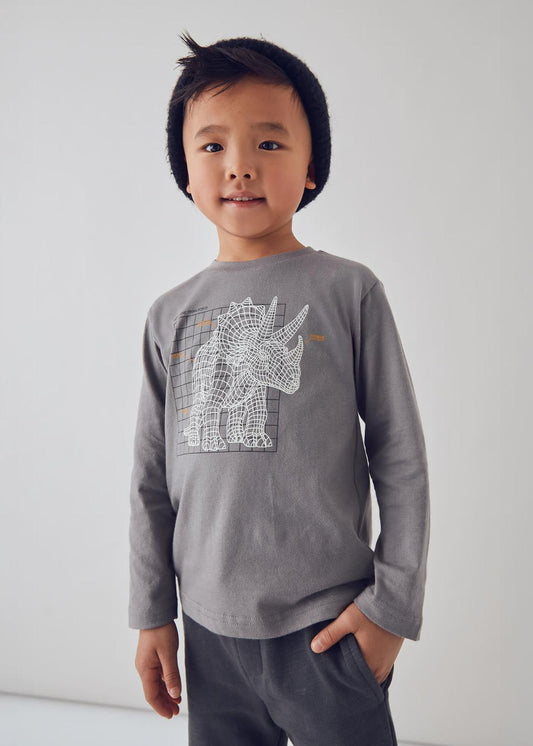 Mayoral Gris | Long Sleeve Glow In The Dark T-Shirt