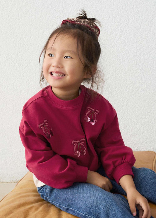 Mayoral Cherry | Embroidered Sweatshirt