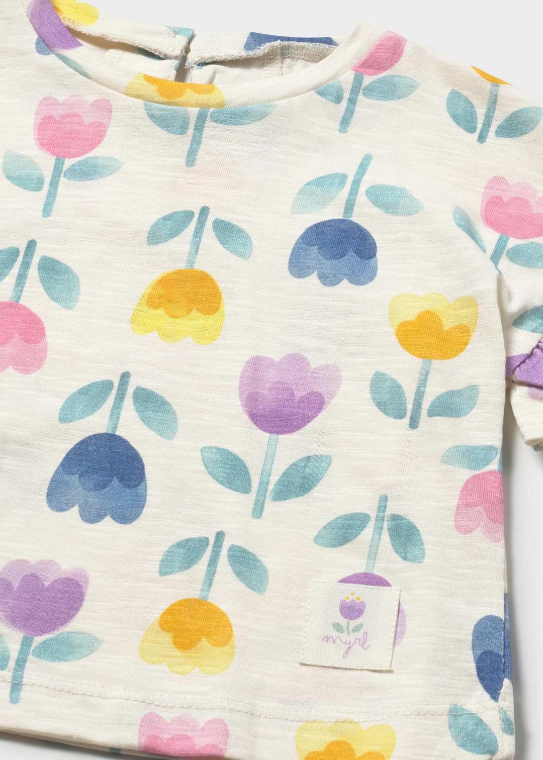 Mayoral Lilac | Printed Short Sleeve T-Shirt
