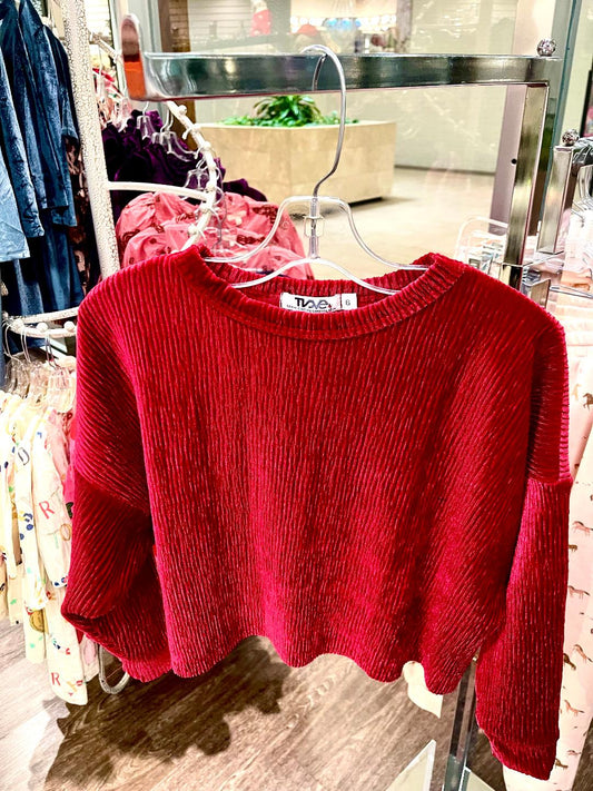 T2LOVE Red | Long Sleeve Dolman M&G Top