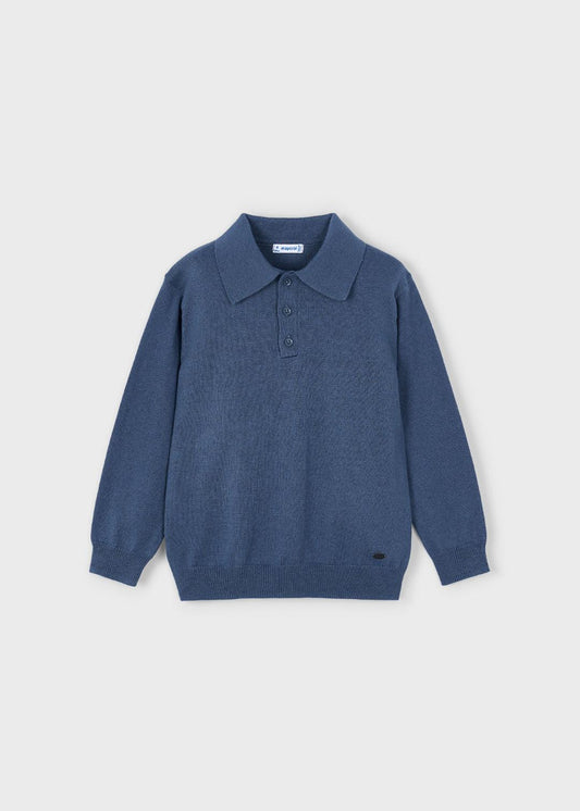 Mayoral Acero Vig | Long Sleeve Knit Polo