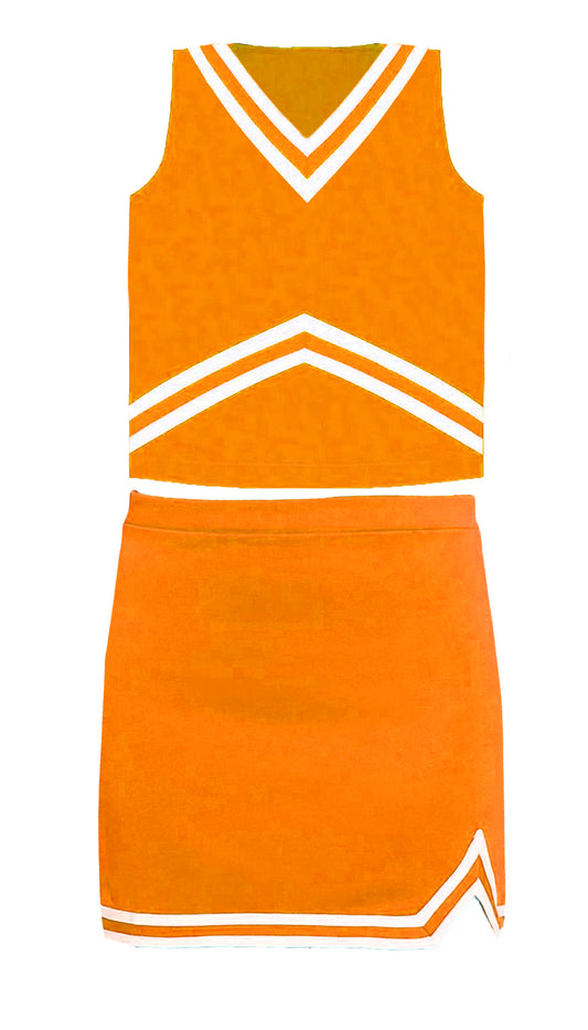 Azarhia Orange | Game Day Shimmer Cheer Suit