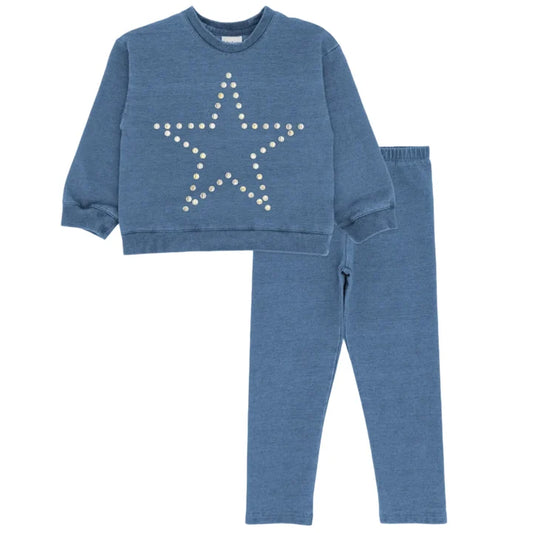 Feather 4 Arrow Blue Jean | Playtime Knit Denim Set