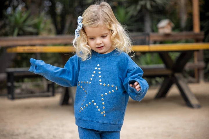 Feather 4 Arrow Blue Jean | Playtime Knit Denim Set