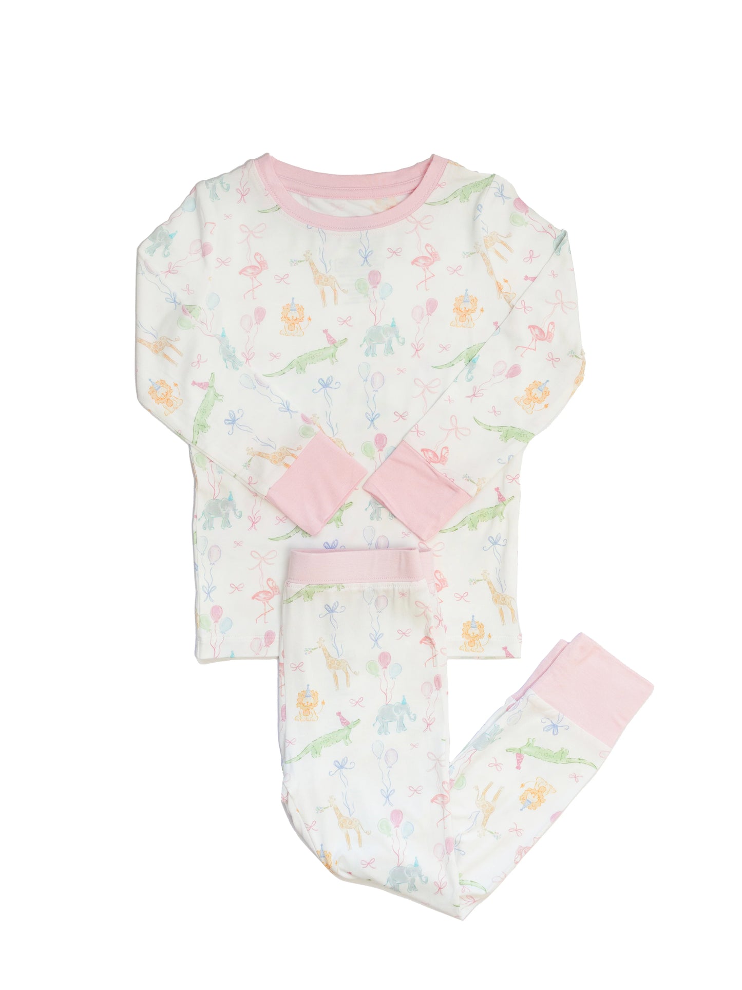Uptown Baby Birthday Zoo | Long Sleeve PJ Set