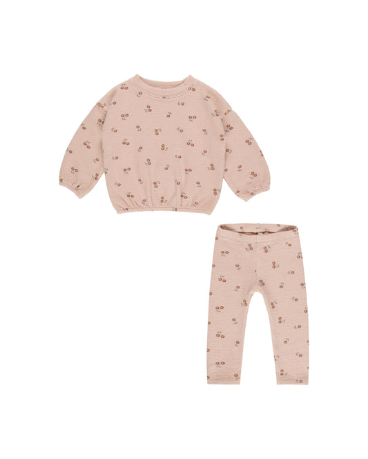 Rylee + Cru Rose Blossom | Spongy Knit Set