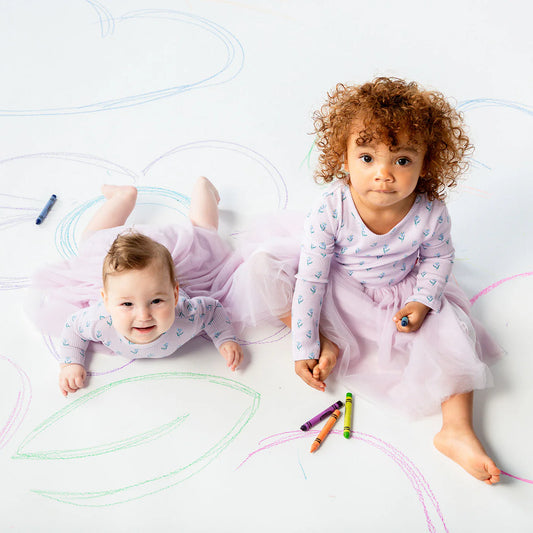 Magnetic Me Lavender Floral | Waffle Longsleeve Dress