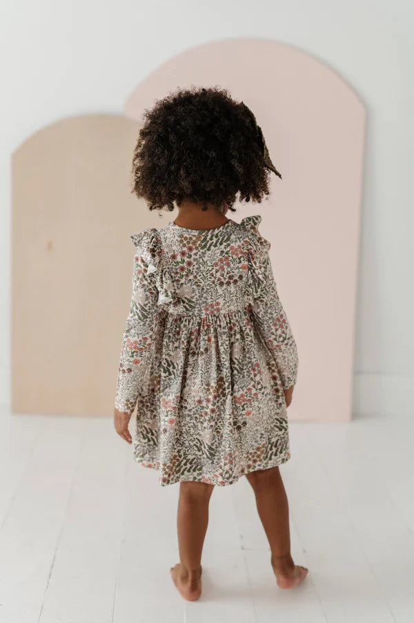 Baby Sprouts Winter Floral | Ruffle Dress