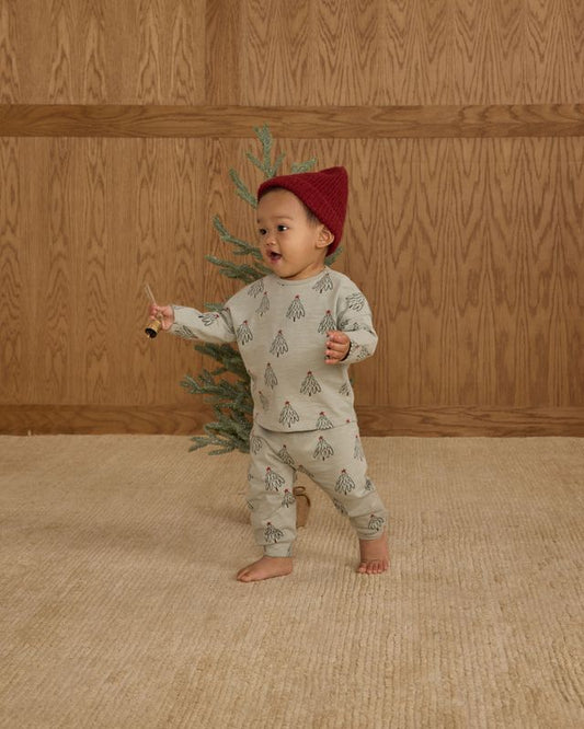 Rylee + Cru Pistachio Trees | Long Sleeve Tee + Pant Set